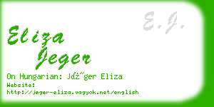 eliza jeger business card